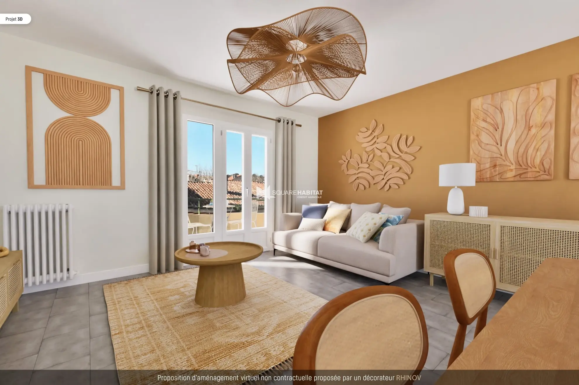 Appartement traversant de 76 m² à Saint-Antoine, Marseille, dernier étage 