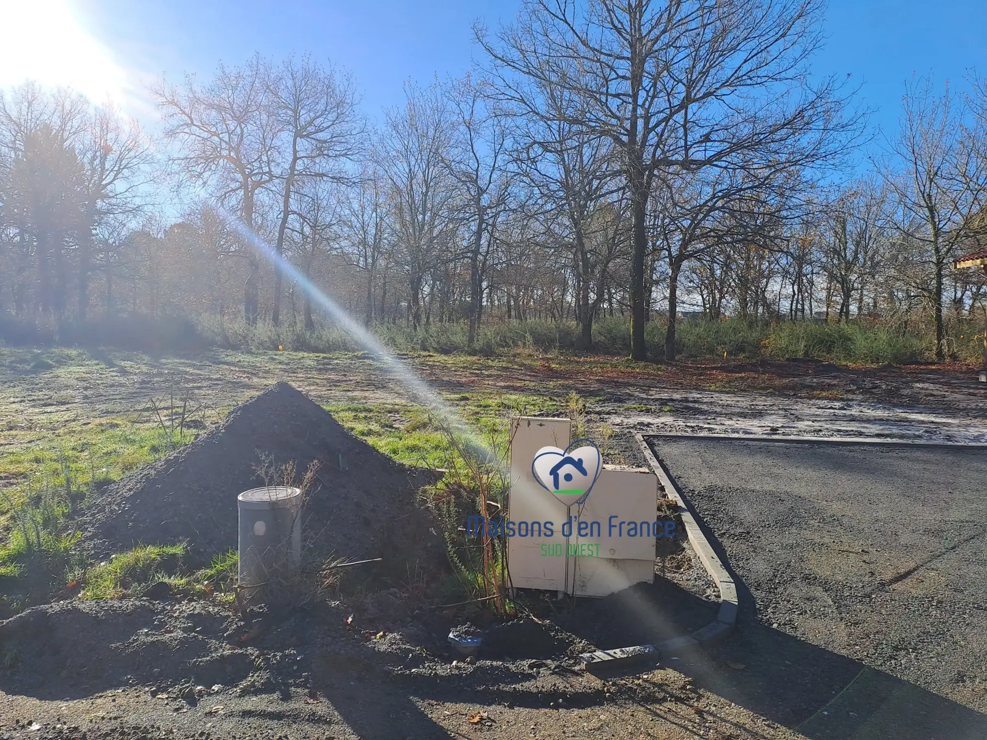 Terrain constructible viabilisé de 510 m² à Labouheyre proche de Bordeaux 