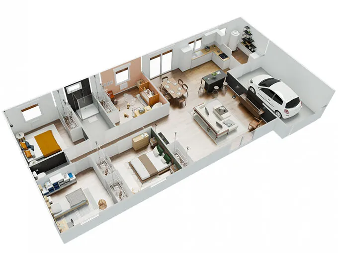 Maison neuve 4 chambres avec terrain à Trélissac 24750 