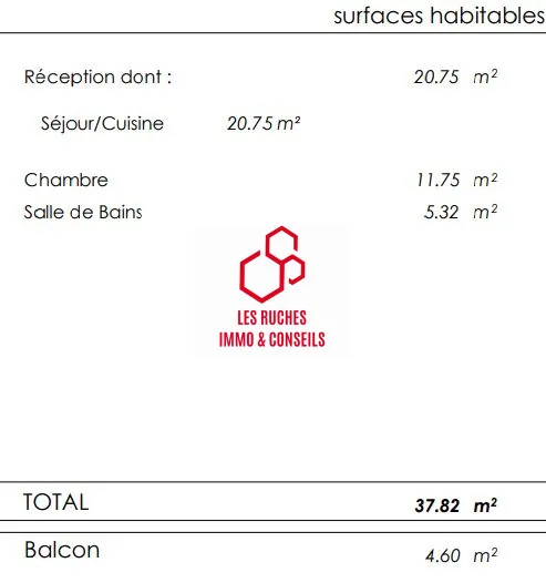 Appartement T2 neuf à vendre à Jouy-le-Moutier, 37,82 m² avec balcon 