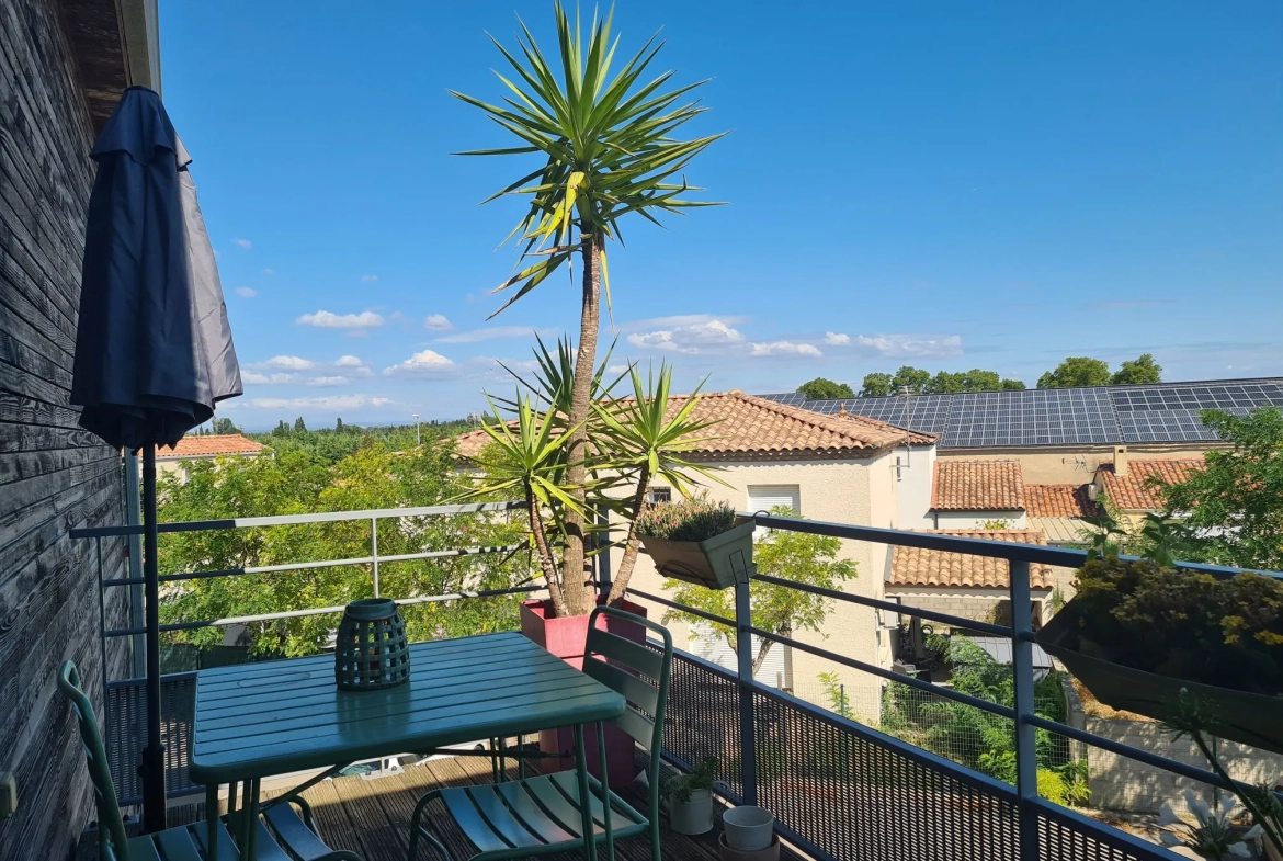 Appartement T2 de 50 m2 avec terrasse à Candillargues, proche gare et aéroport 
