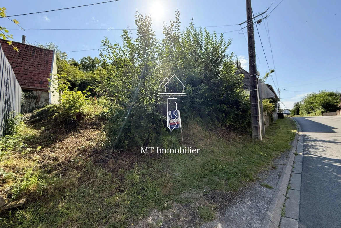 Terrain constructible de 1580 m² à Beaurainville, à viabiliser 