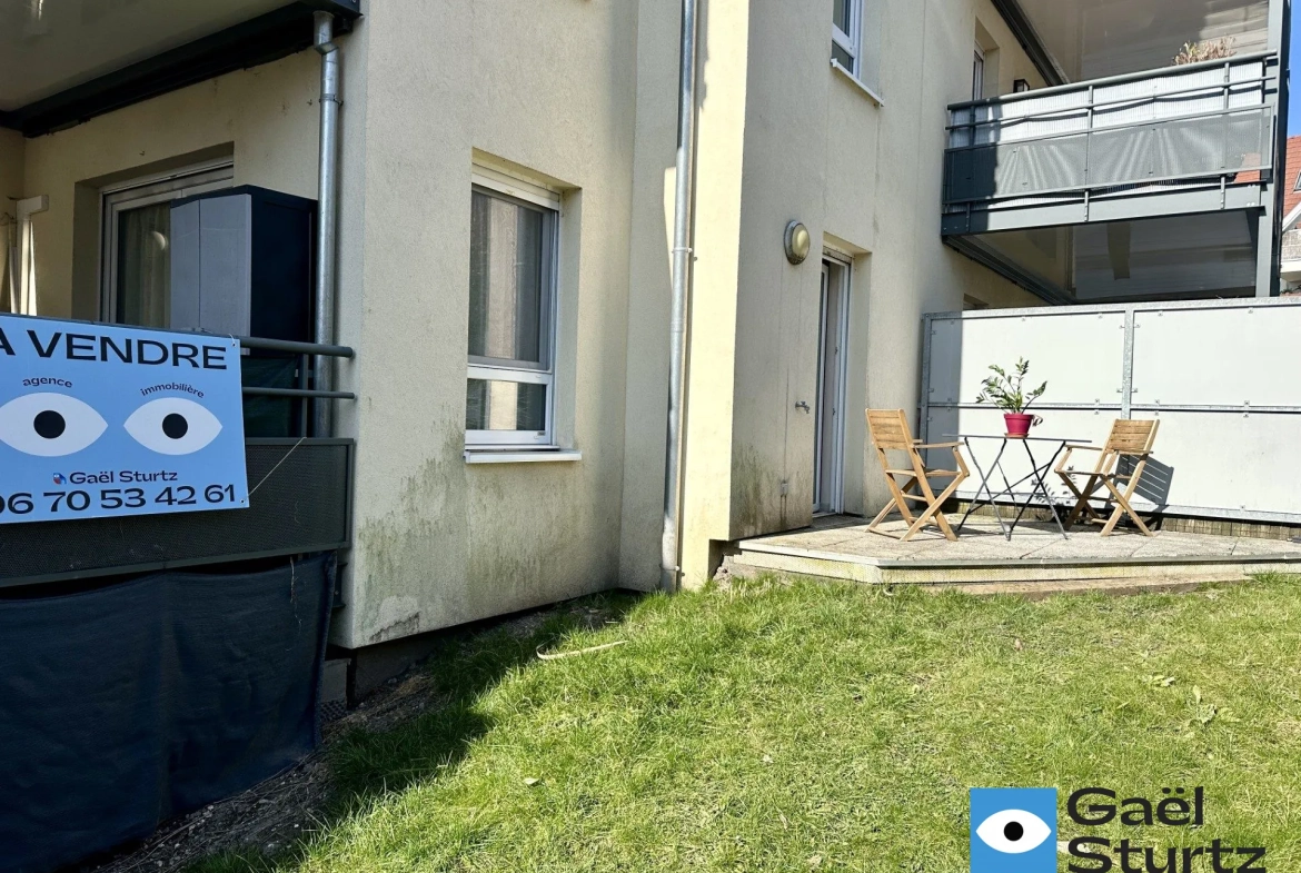 Appartement 3 pièces en rez-de-jardin avec garage au centre-ville de Haguenau 