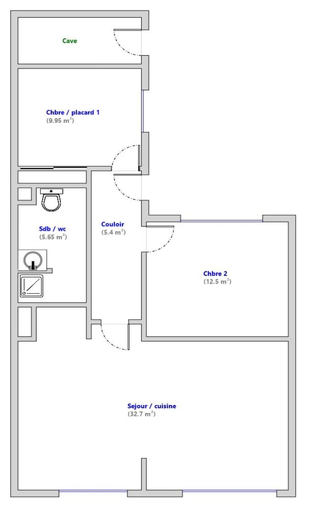 Appartement T3 de 66 m² avec jardin et parking à Millau 
