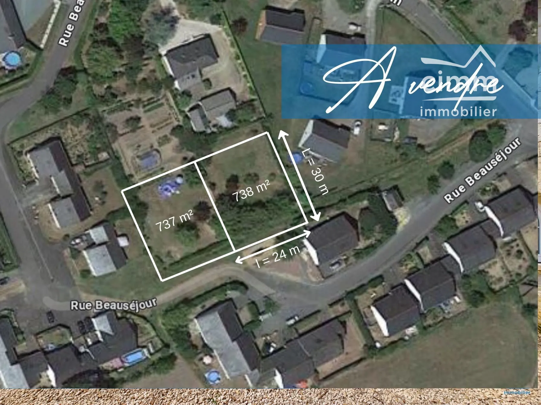 Terrain constructible de 738 m² à Jumelles, proche écoles et commerces 