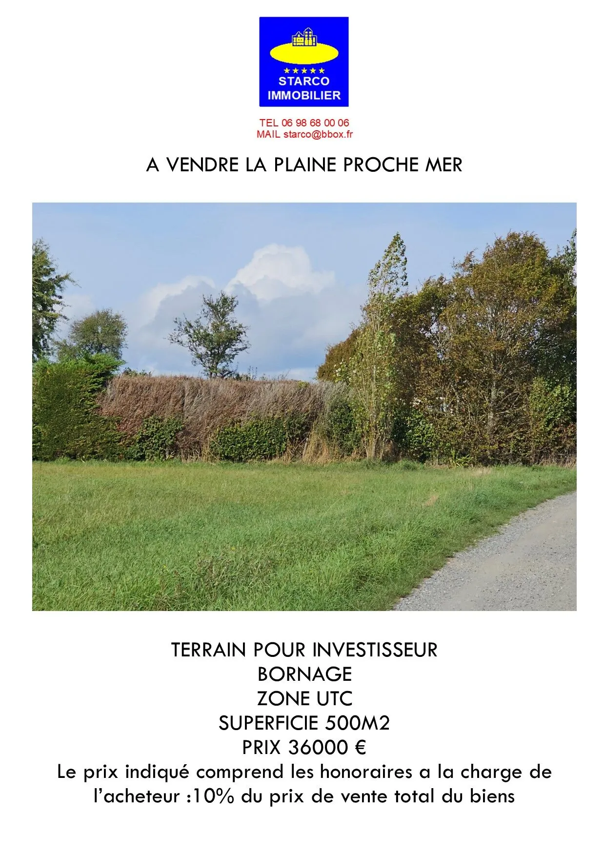 Terrain de 500 m² à proximité de la mer à La Plaine-sur-Mer 