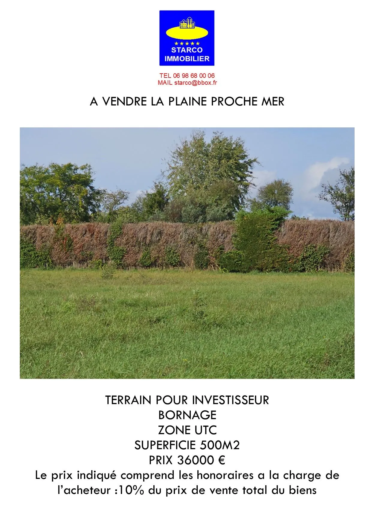 Terrain de 500 m² à proximité de la mer à La Plaine-sur-Mer 