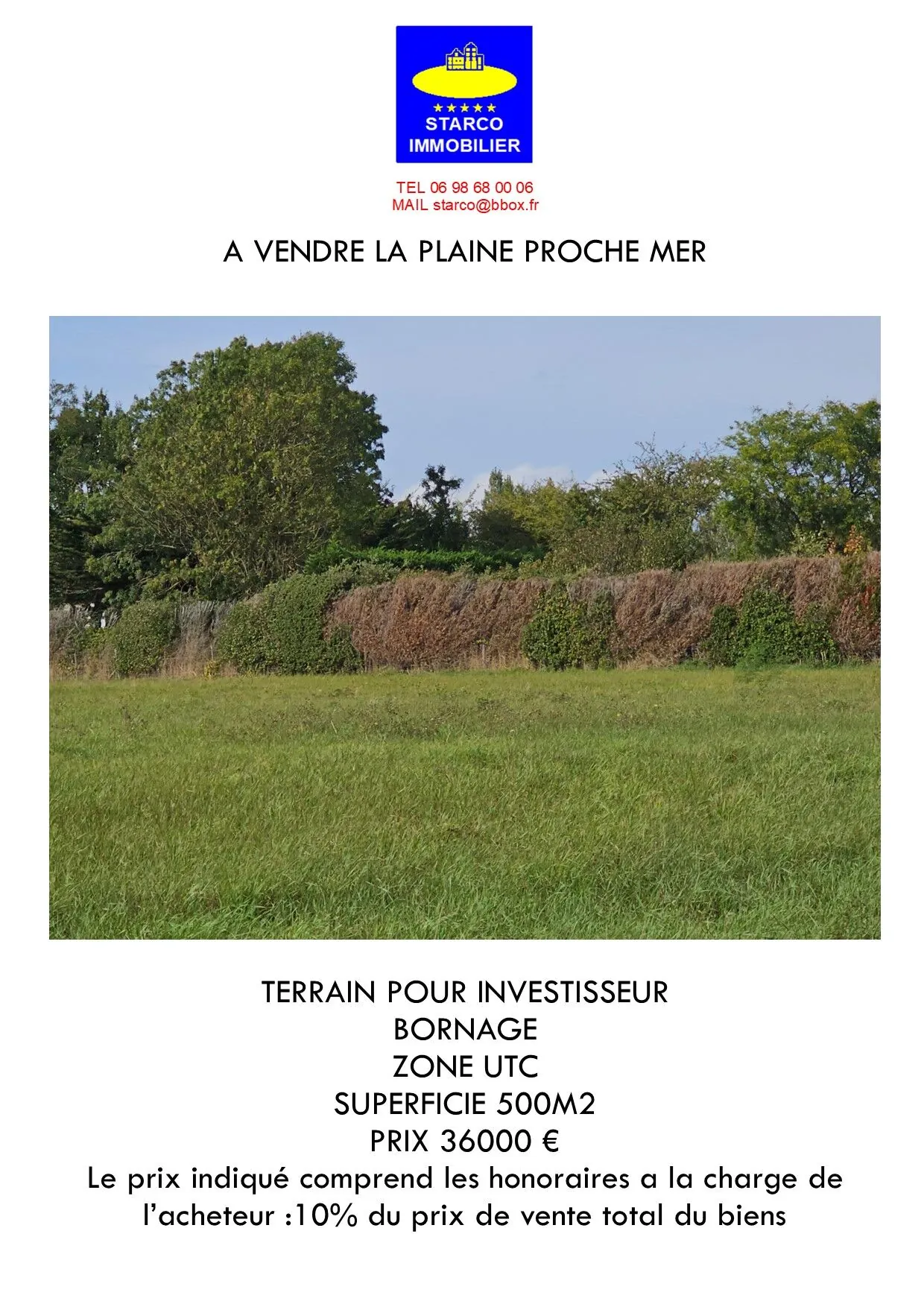 Terrain de 500 m² à proximité de la mer à La Plaine-sur-Mer 