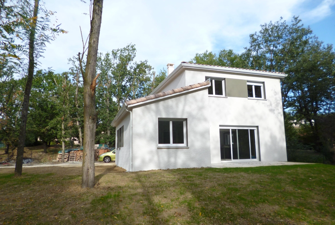 Maison neuve à Baziège avec 3 chambres, jardin et terrasse orientée sud-est 