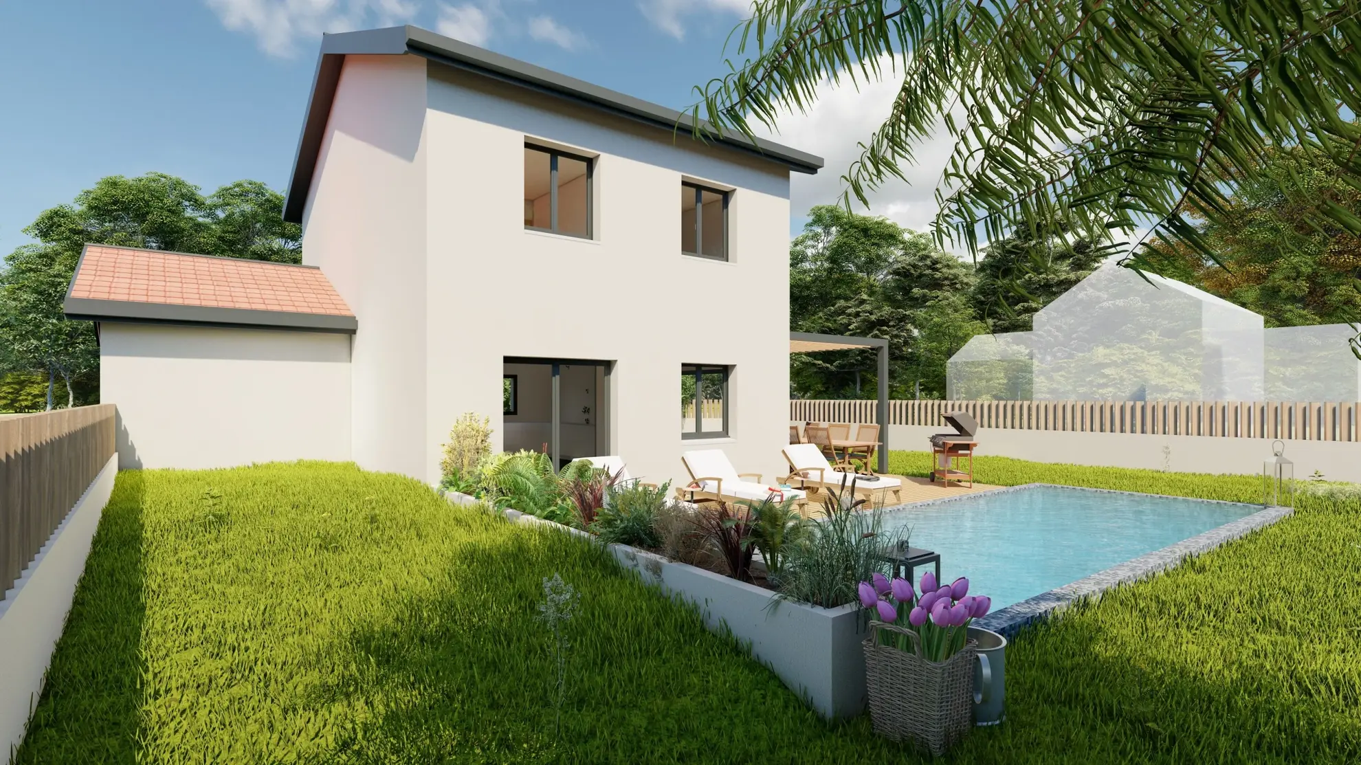 Villa neuve de 90 m² à Montceaux dans un environnement résidentiel proche Lyon 