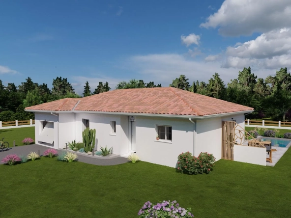 Maison à construire de 3 chambres avec garage à Gabarret – Terrain 700 m²