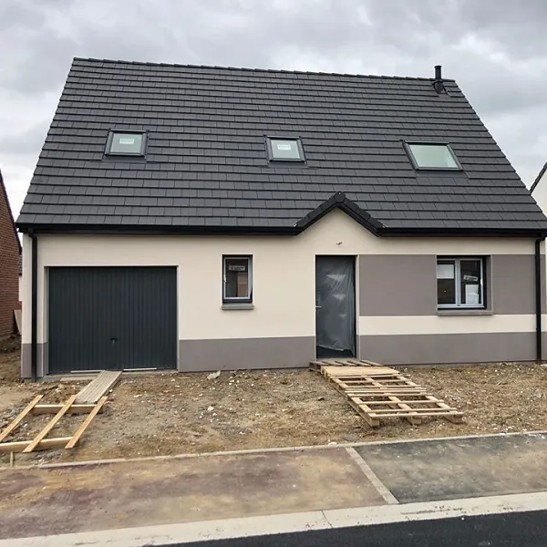 Maison neuve écologique à Péronne - 105 m² avec garage sur terrain de 835 m² 