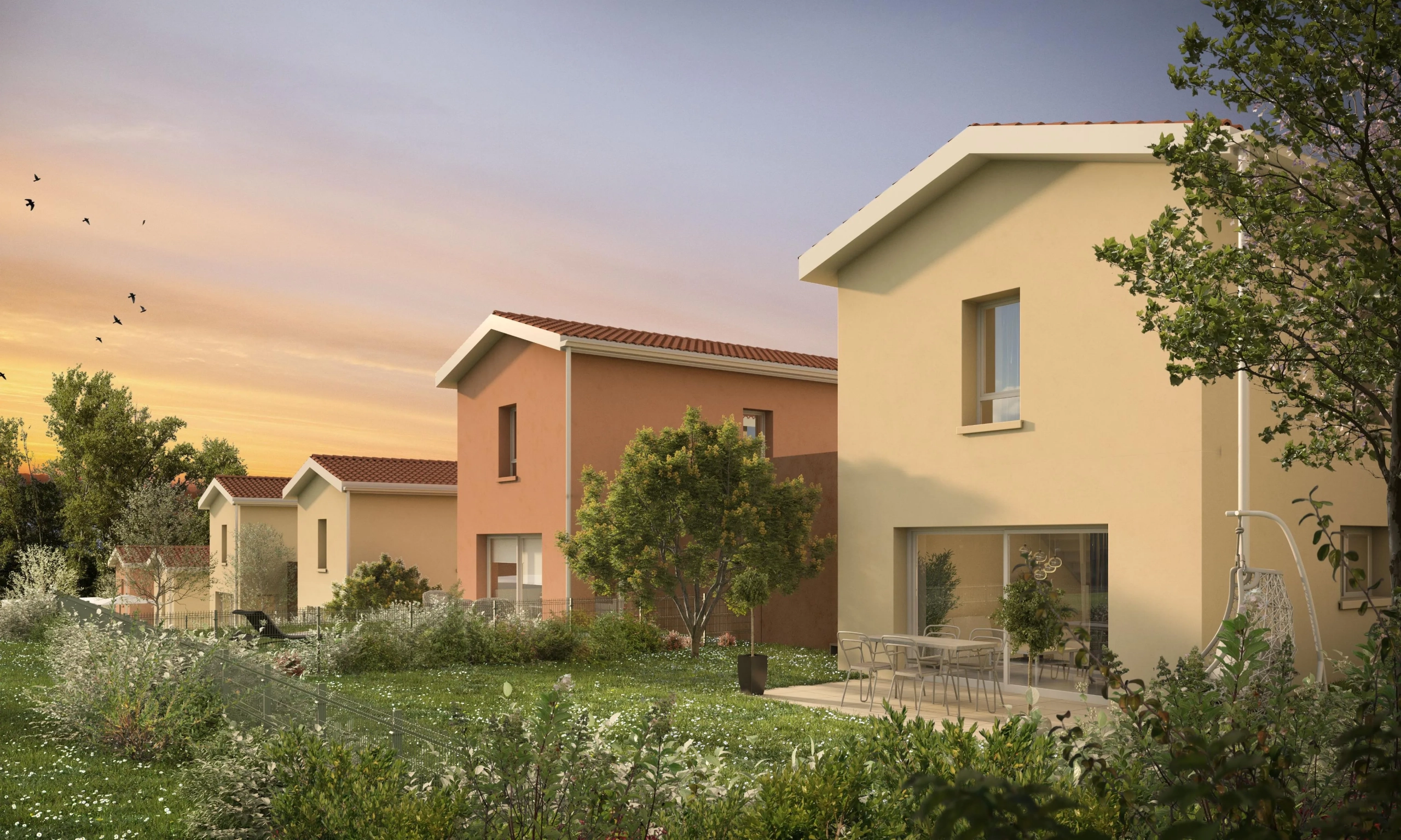 Maisons neuves avec jardin et garage à Tignieu-Jameyzieux dès 300 000 € 