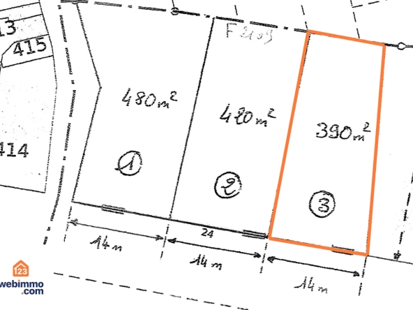 Terrain constructible de 390 m² à Champtocé-sur-Loire proche Angers