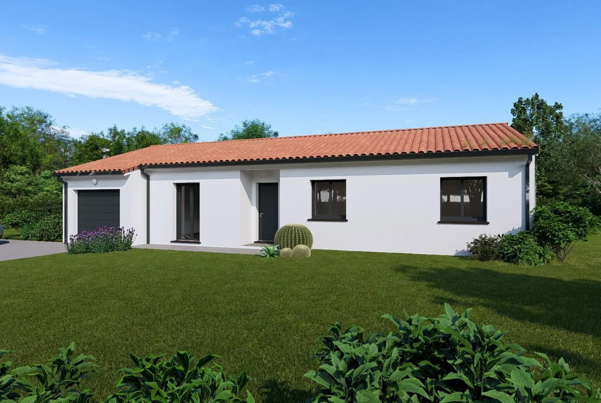 Maison neuve à Vacquiers de 100 m² avec 3 chambres, garage et personnalisation 