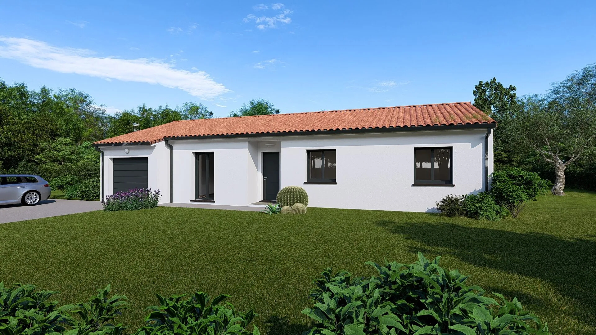 Maison neuve à Vacquiers de 100 m² avec 3 chambres, garage et personnalisation 