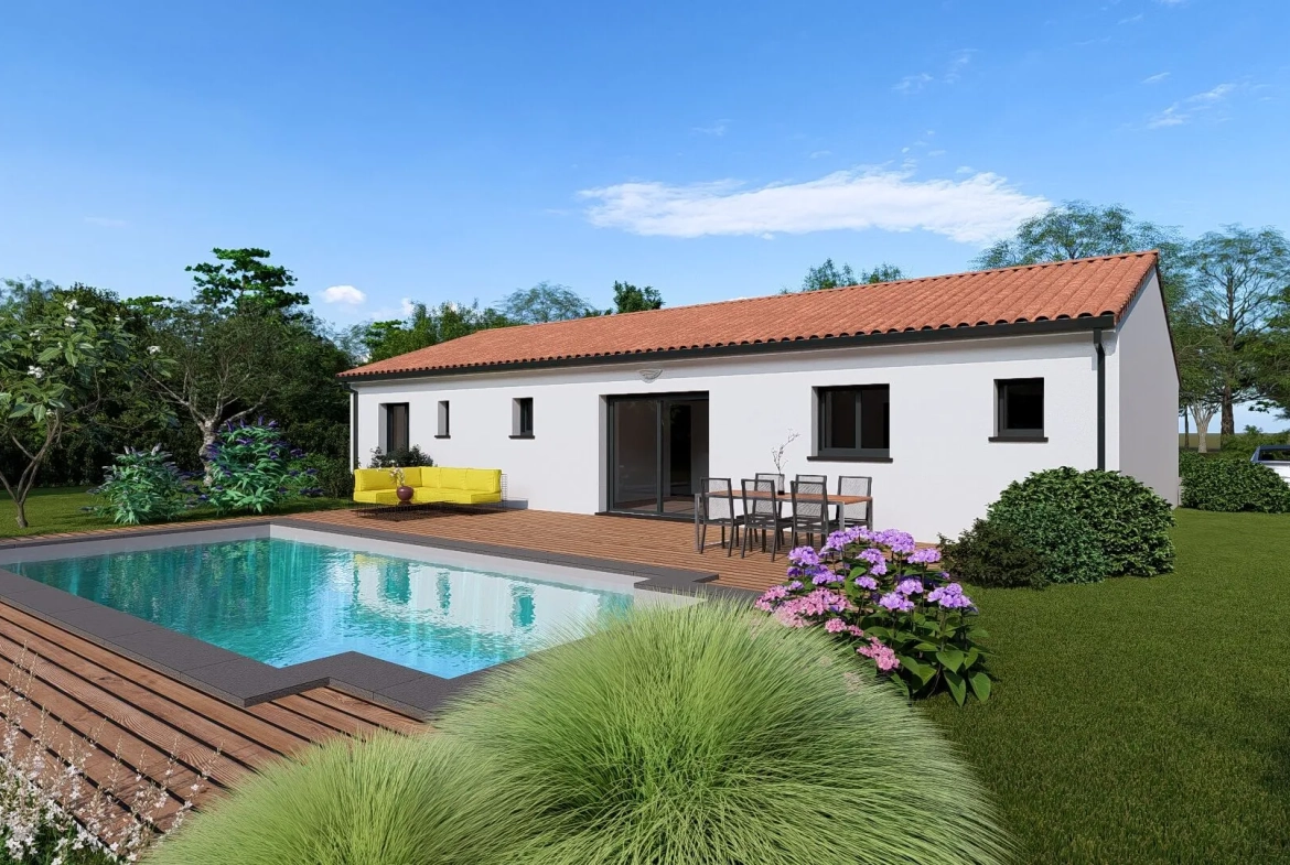 Maison neuve à Vacquiers de 100 m² avec 3 chambres, garage et personnalisation 