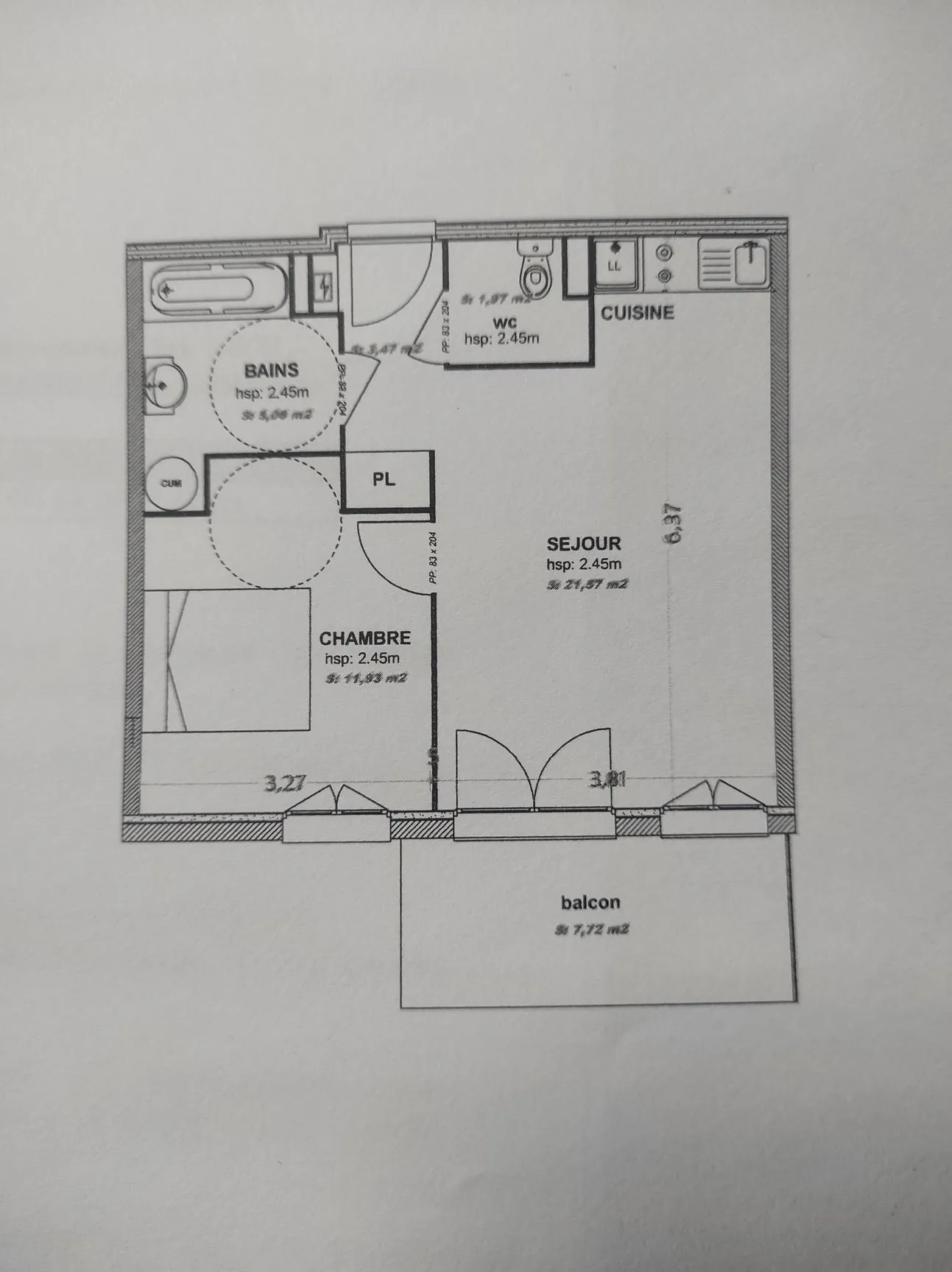 Appartement de 48 m² avec terrasse à Épinal - Parking privé 