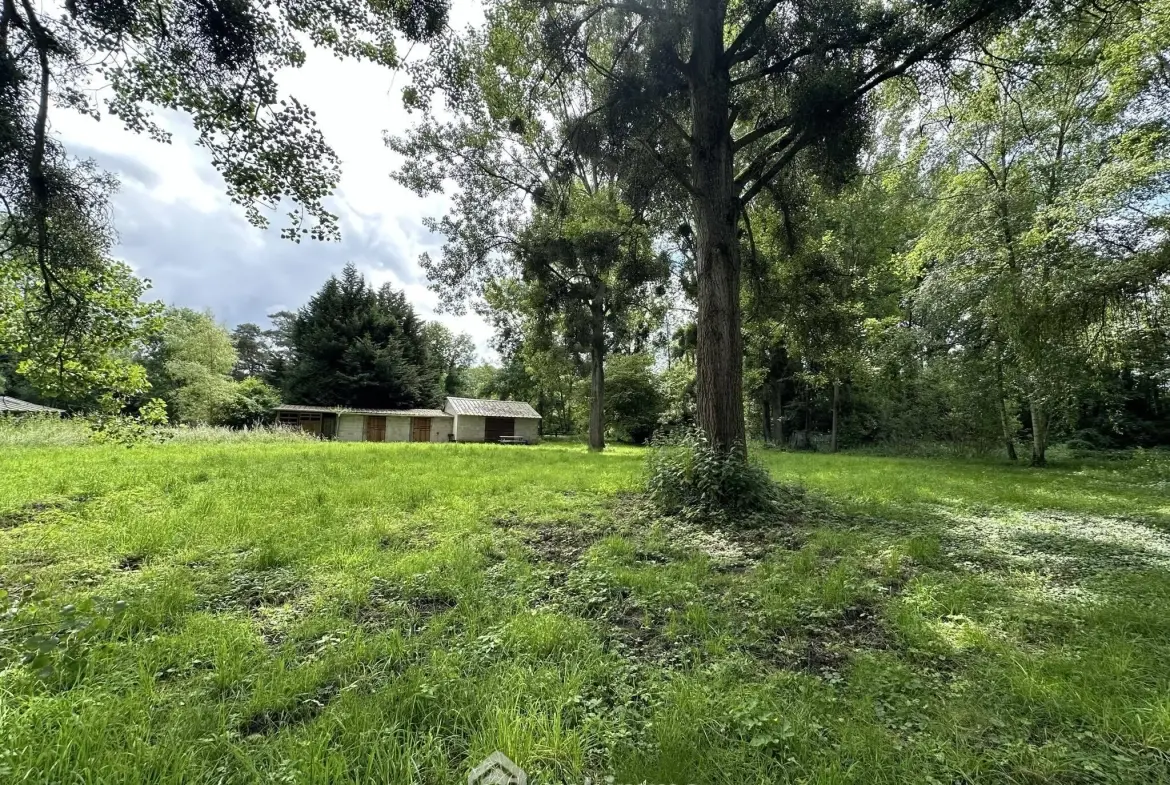 Terrain de loisirs de 11 300 m² à Presles-et-Thierny – Étangs, bâtiment et pâture 