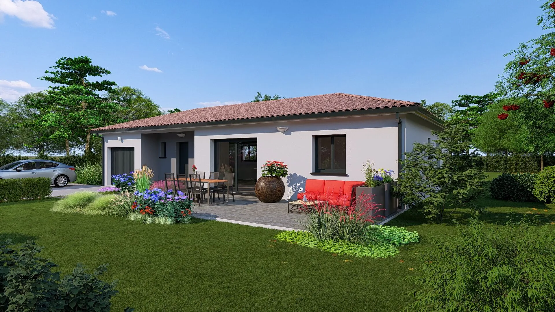 Maison neuve moderne de 100 m² à Verfeil avec garage et terrasse 