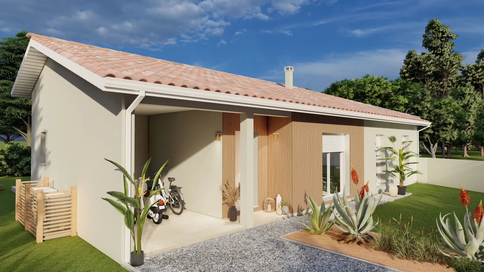 Maison neuve moderne avec 3 chambres à Vielle-Saint-Girons proche de l'océan 