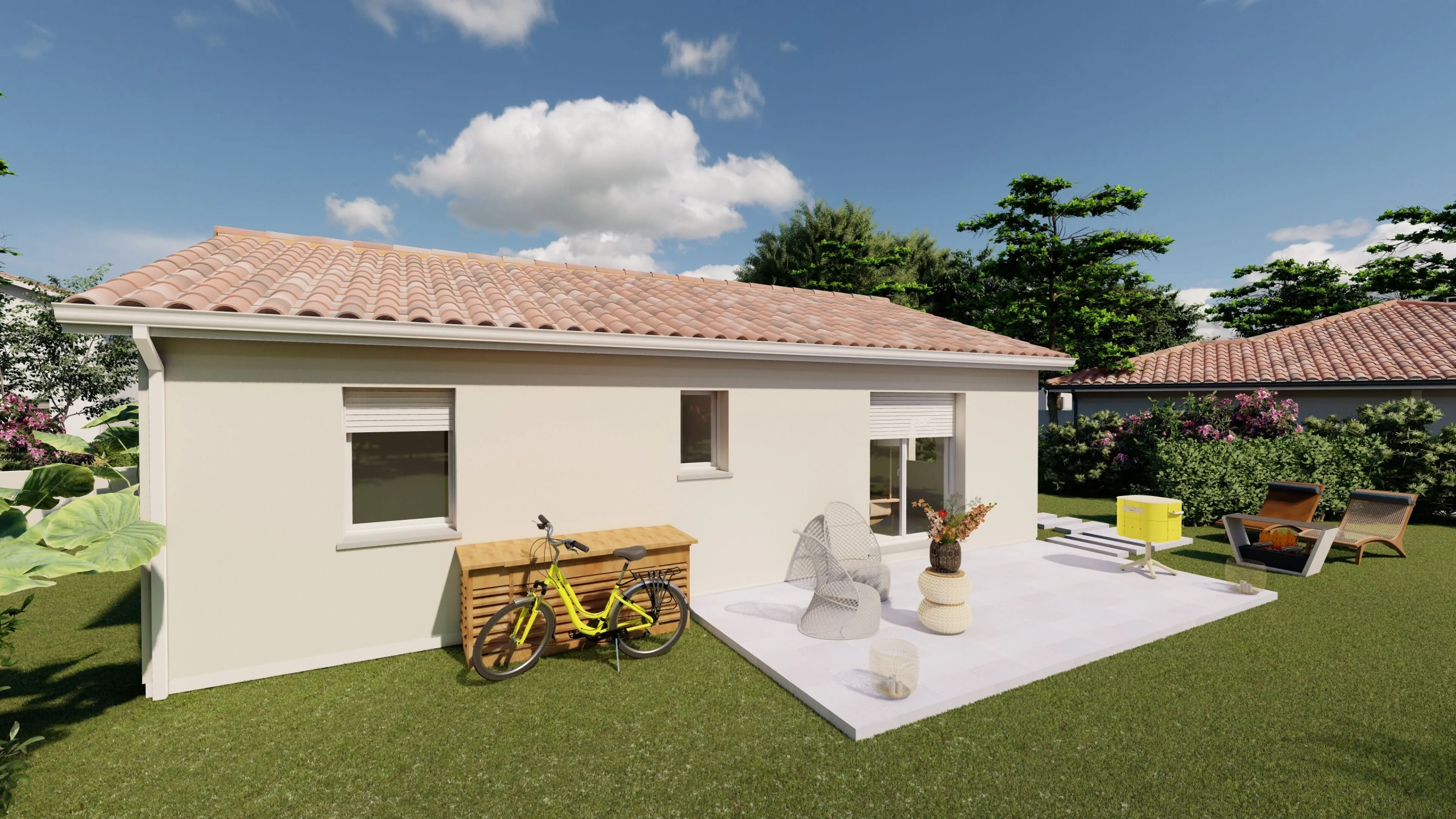 Maison neuve 2 chambres avec grand espace de vie à Périgueux 