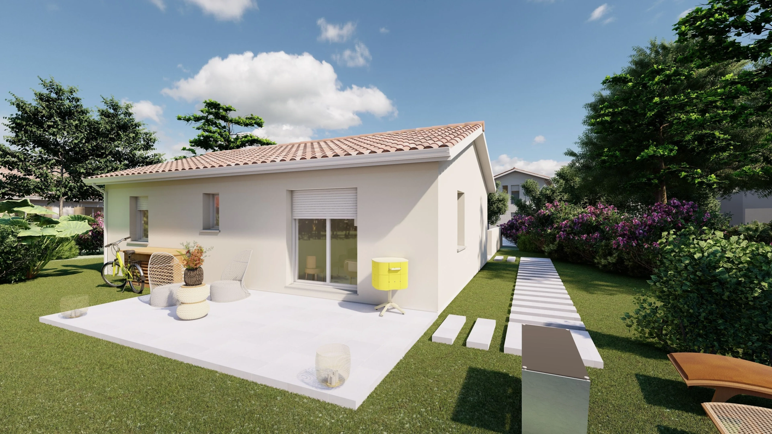 Maison neuve 2 chambres avec grand espace de vie à Périgueux 