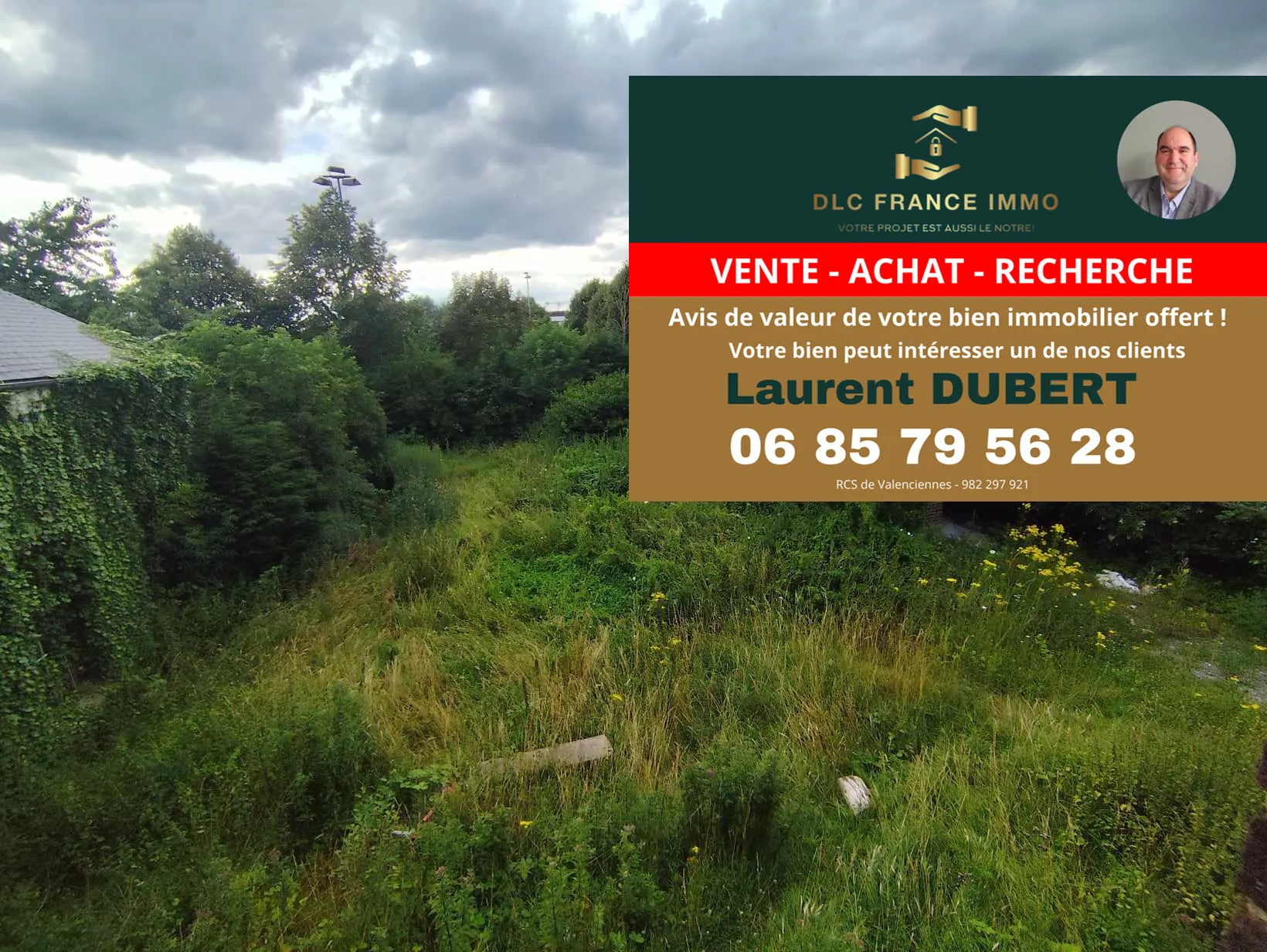 Terrain constructible de 790 m² à vendre à Aulnoye-Aymeries, idéal pour Tiny-house ou maison traditionnelle 