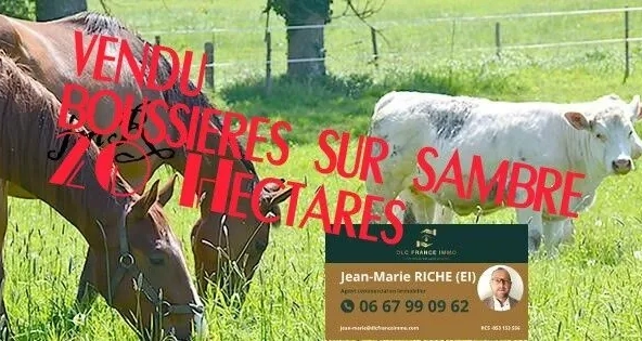 Terrain agricole de 21ha 145a en bail à Boussières-sur-Sambre
