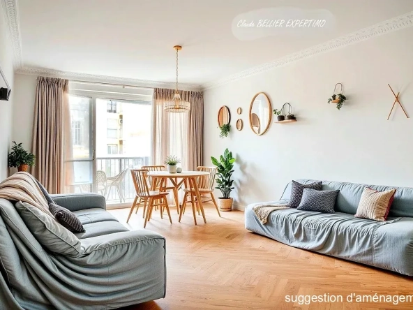 Appartement T3 de 68 m² avec parking sécurisé à Marseille 13004
