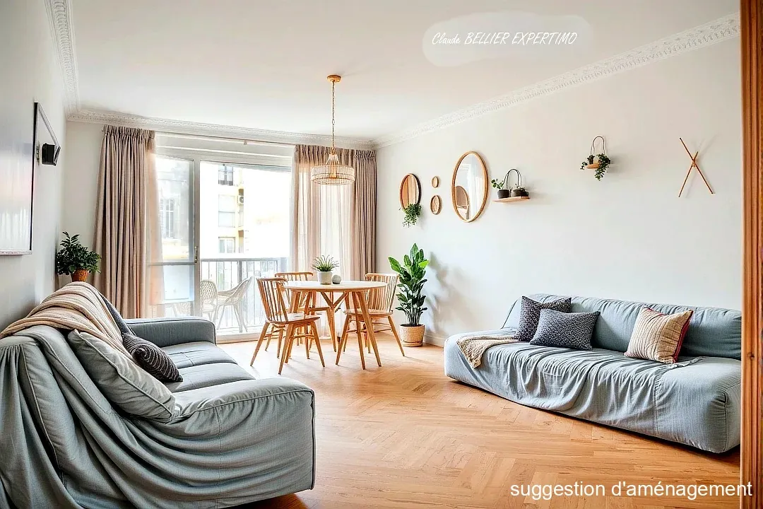 Appartement T3 de 68 m² avec parking sécurisé à Marseille 13004 