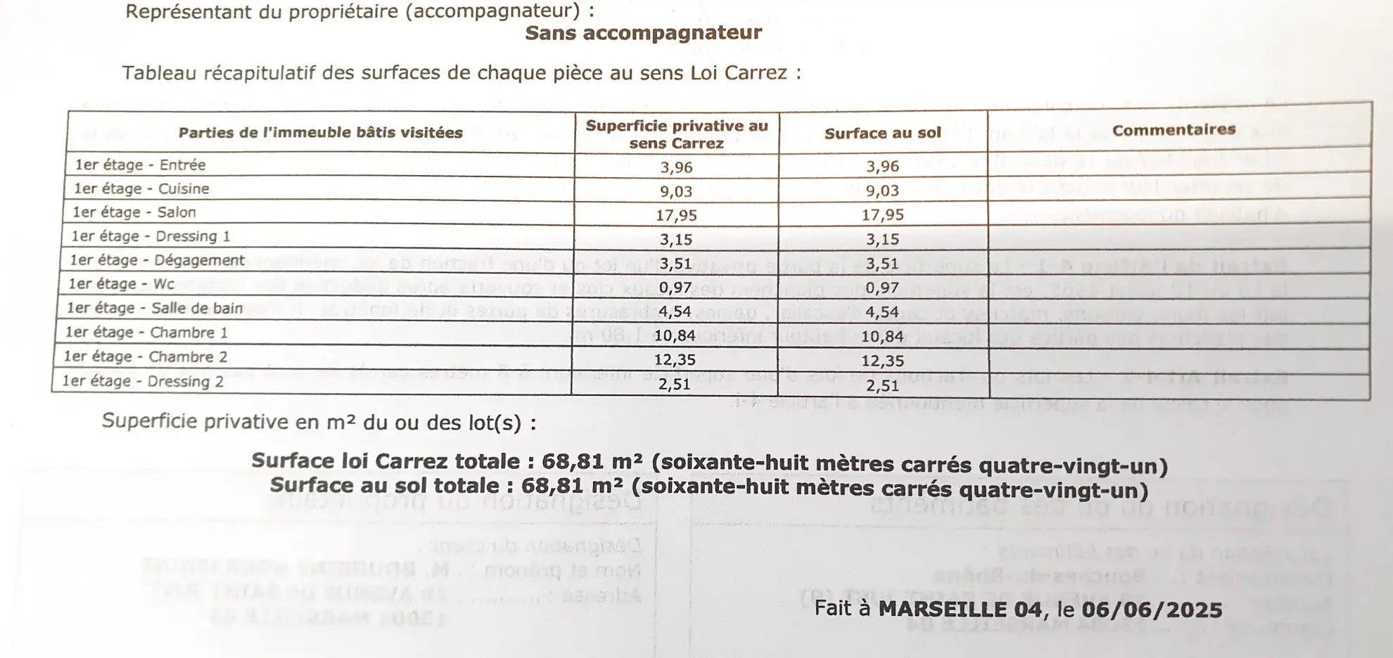 Appartement T3 de 68 m² avec parking sécurisé à Marseille 13004 