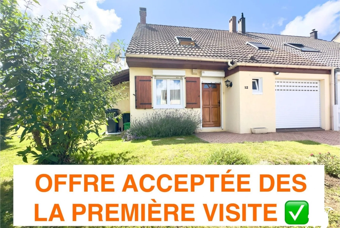 Maison semi-individuelle à vendre proche de Cambrai avec jardin et garage 