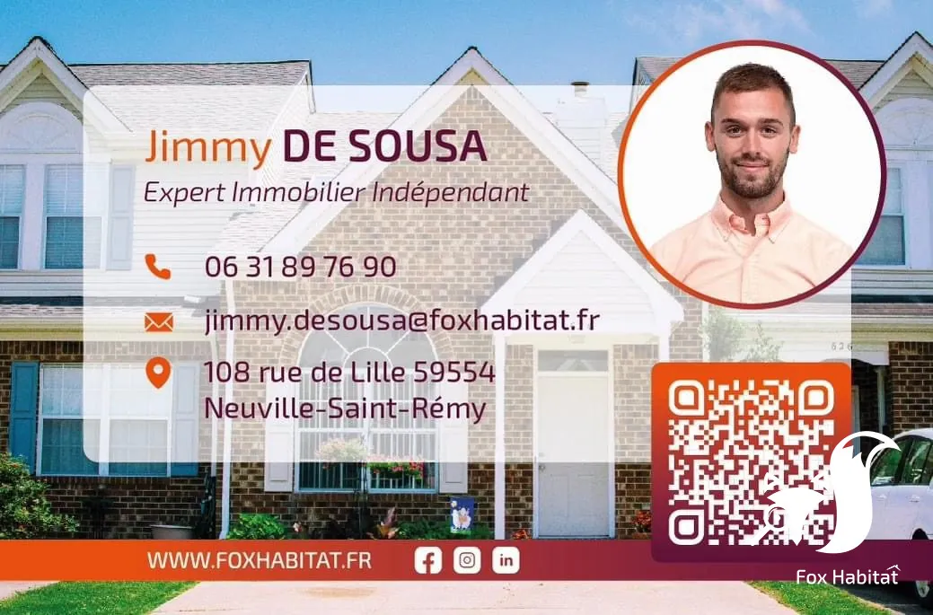 Maison semi-individuelle à vendre proche de Cambrai avec jardin et garage 