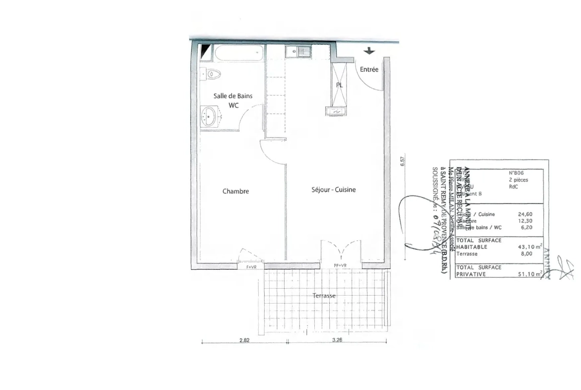 Appartement T2 à Châteaurenard pour Investissement Locatif avec Terrasse 