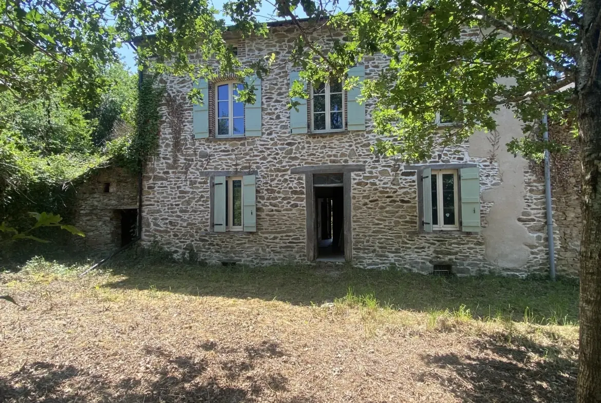Propriété en pierre à Châteauneuf-la-Forêt avec terrain et dépendances 