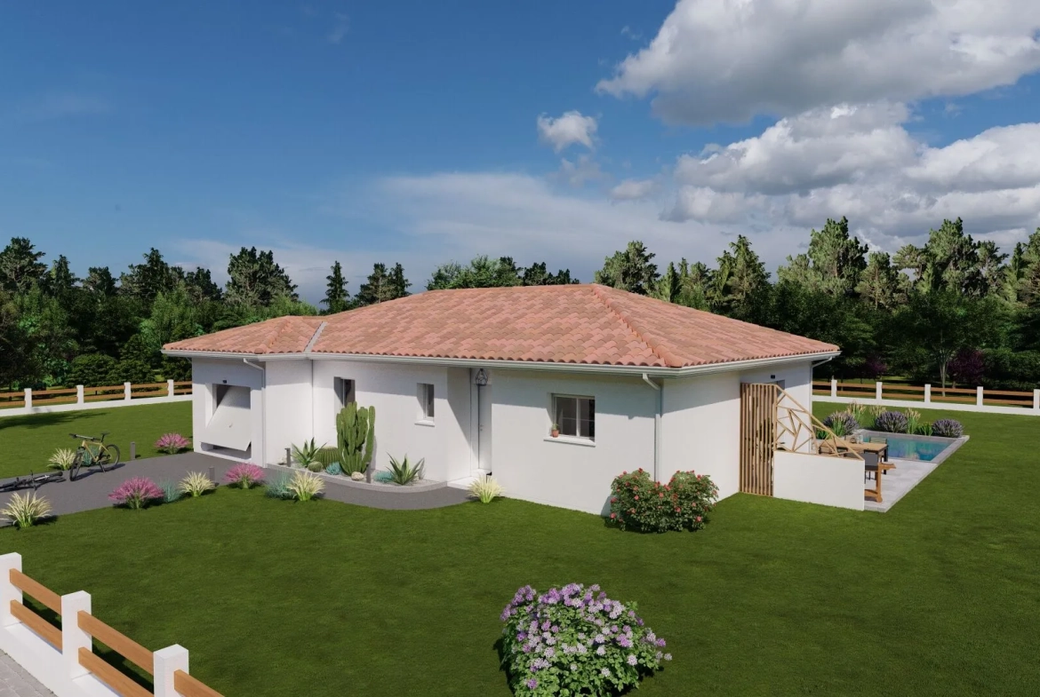Maison neuve 3 chambres de 95 m² à Ychoux - Projet sur-mesure 