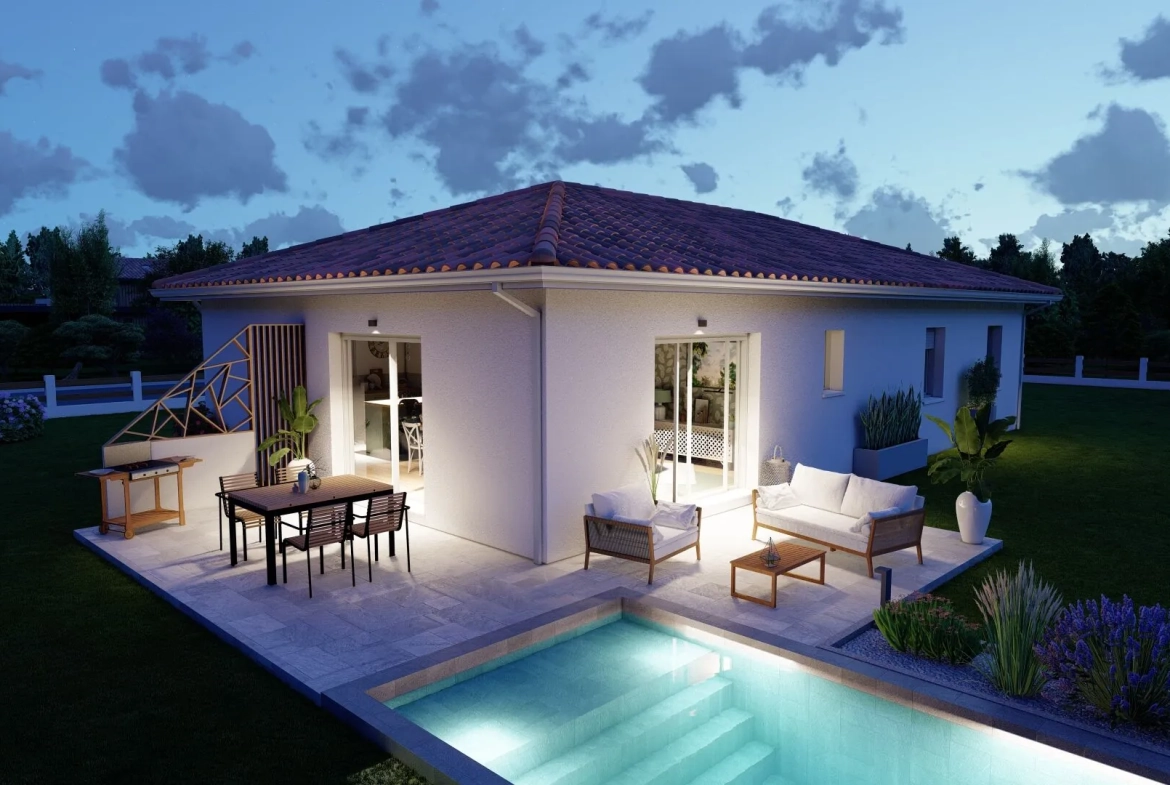 Maison neuve 3 chambres de 95 m² à Ychoux - Projet sur-mesure 