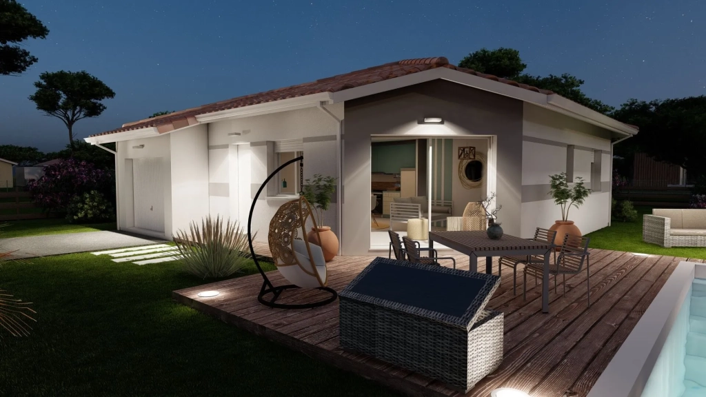 Maison neuve 2 chambres avec garage à Cazères-sur-Adour - Construction moderne, lumineuse et personnalisable