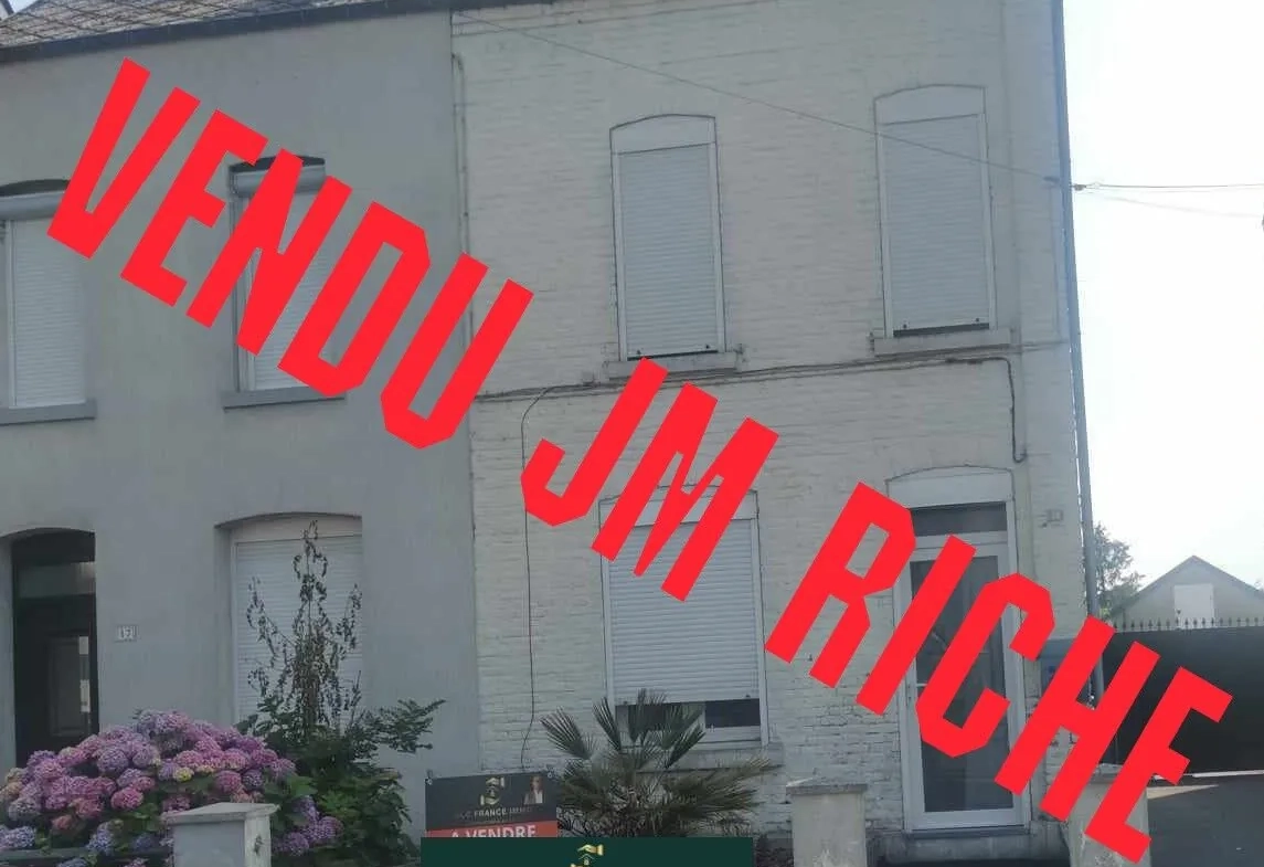 Maison semi-individuelle à vendre à Aulnoye-Aymeries - 2 chambres, garage, terrain de 542 m² 