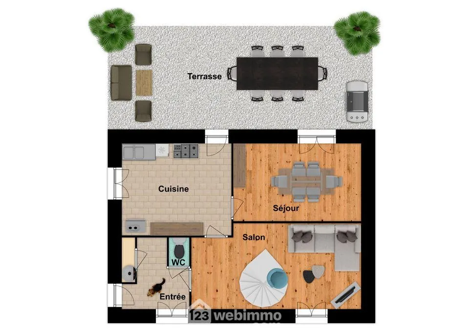 Maison de 93 m2 à Couhé, proche de Poitiers, idéal résidence ou vacances avec dépendances et jardin 