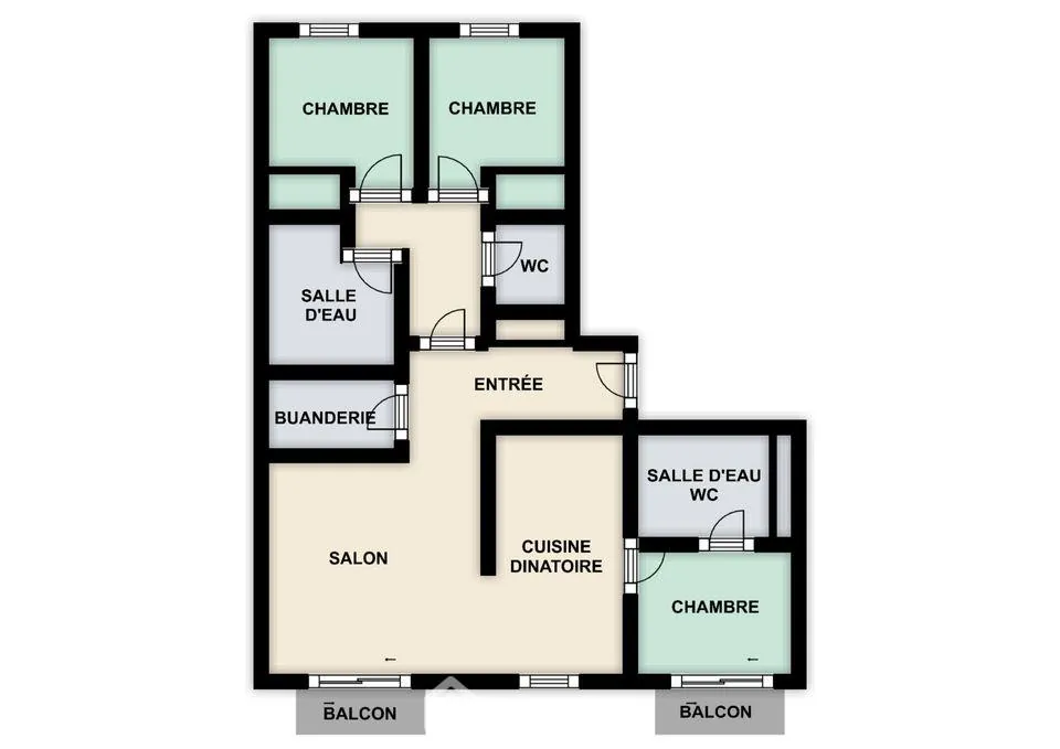 Appartement de 129 m² avec 3 chambres et parking à Chasseneuil-du-Poitou 