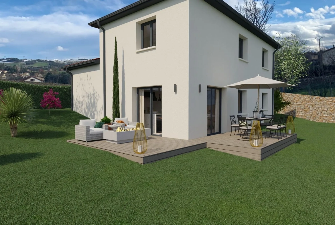 Maison neuve 3 chambres à Beauzac – Conception personnalisable sur terrain de 502 m² 