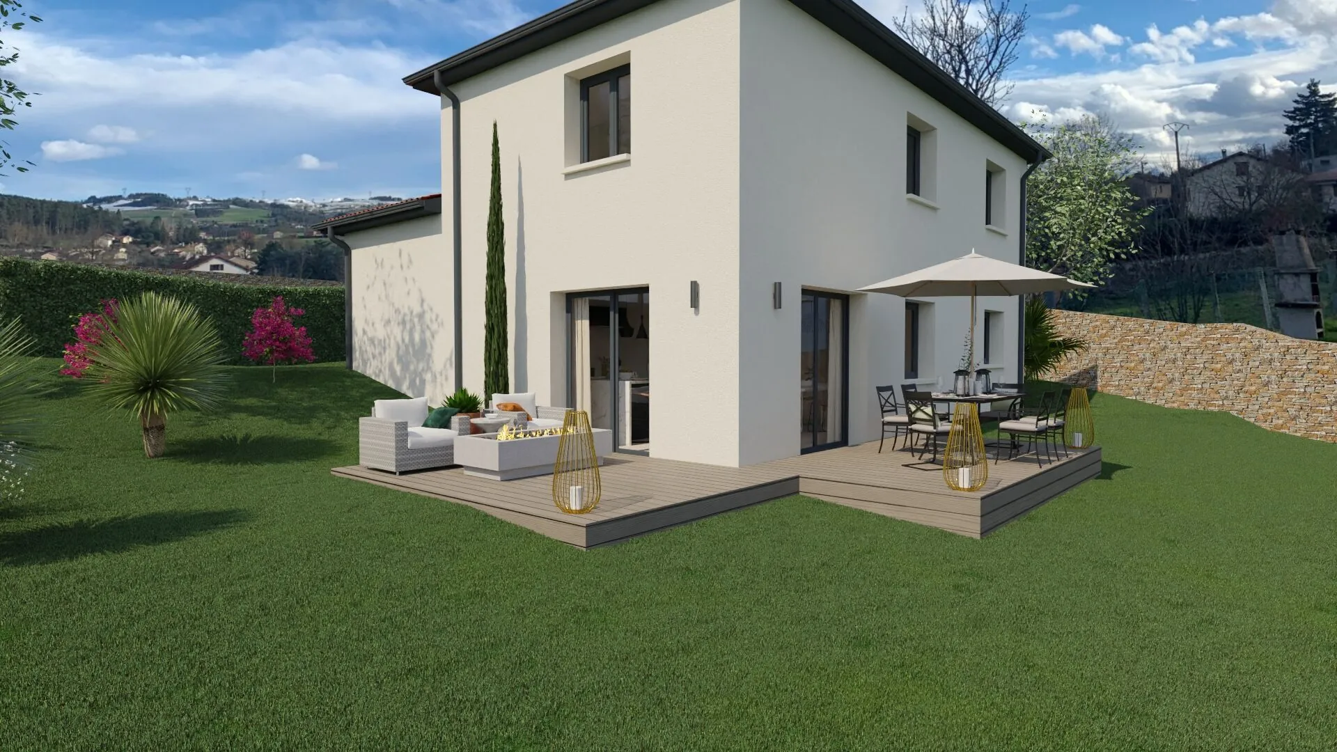 Maison neuve 3 chambres à Beauzac – Conception personnalisable sur terrain de 502 m² 