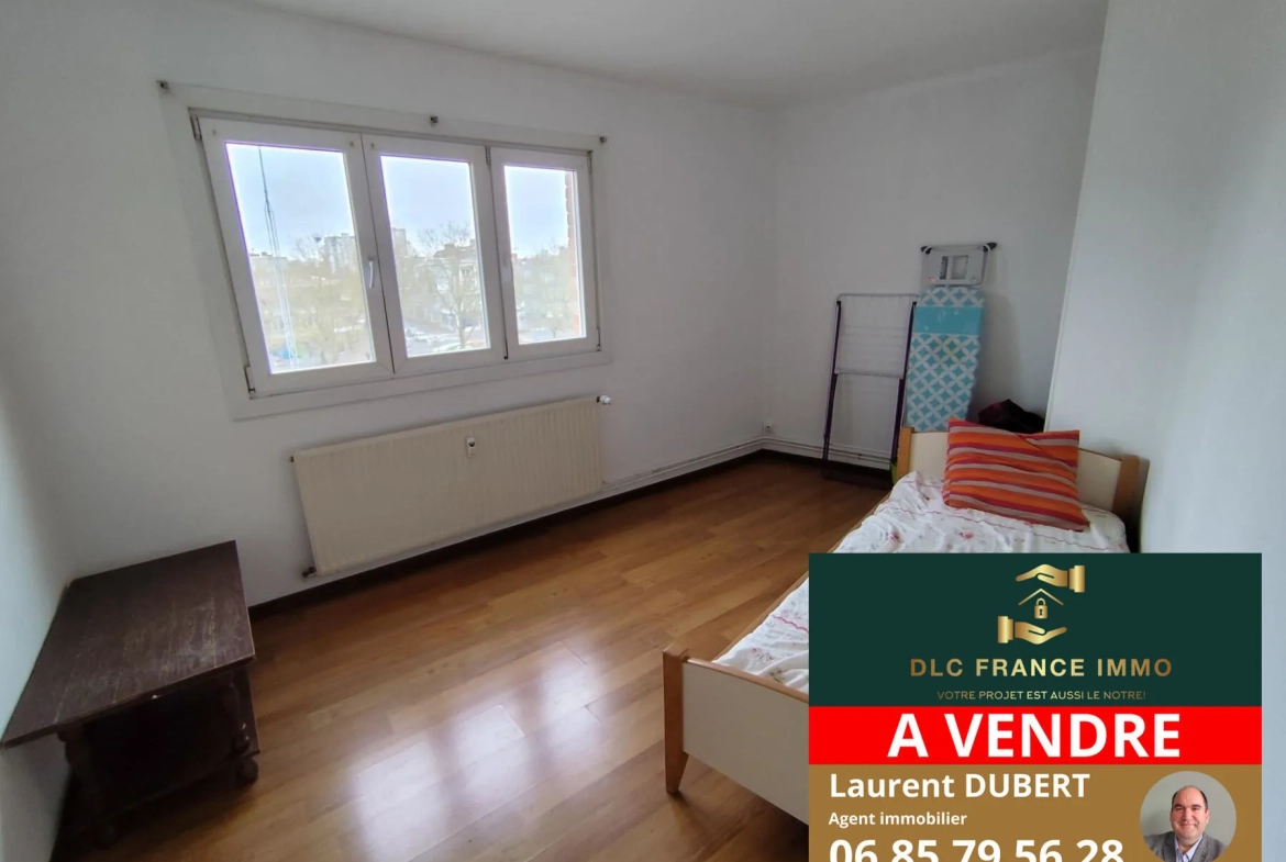 Appartement lumineux avec 2 chambres à Maubeuge - Dernier étage, Cave, Centre-ville 