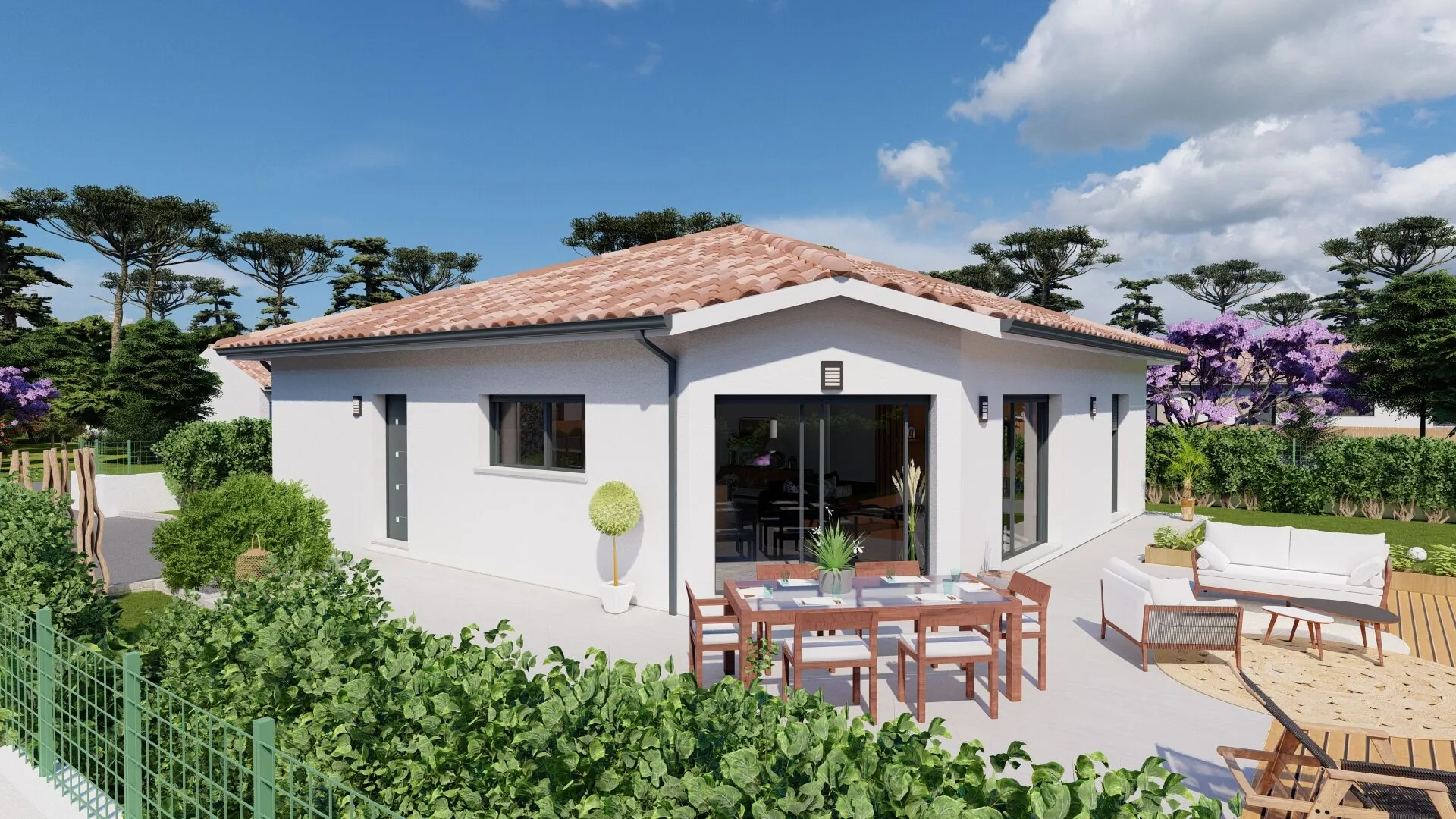 Maison neuve 3 chambres avec terrasse à Saint-Michel-Escalus 
