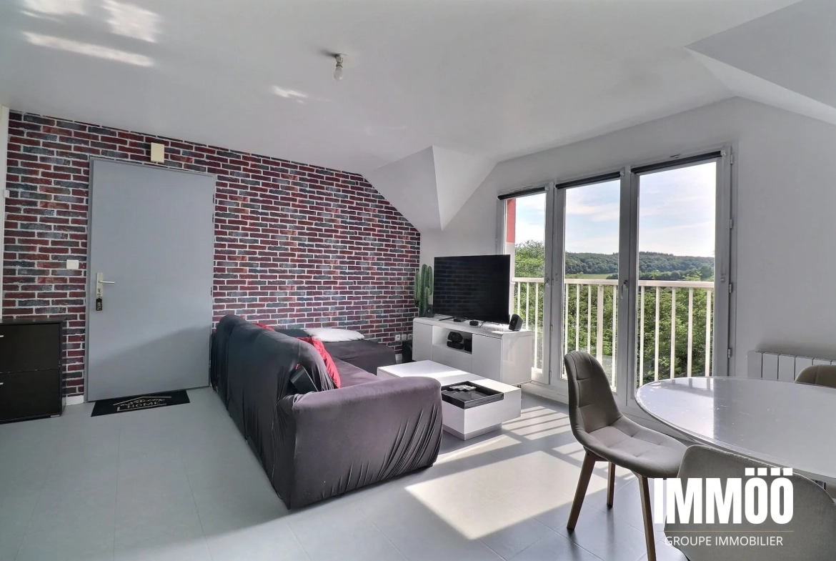 Appartement T3 avec vue panoramique à Le Houlme – Garage et parking inclus 