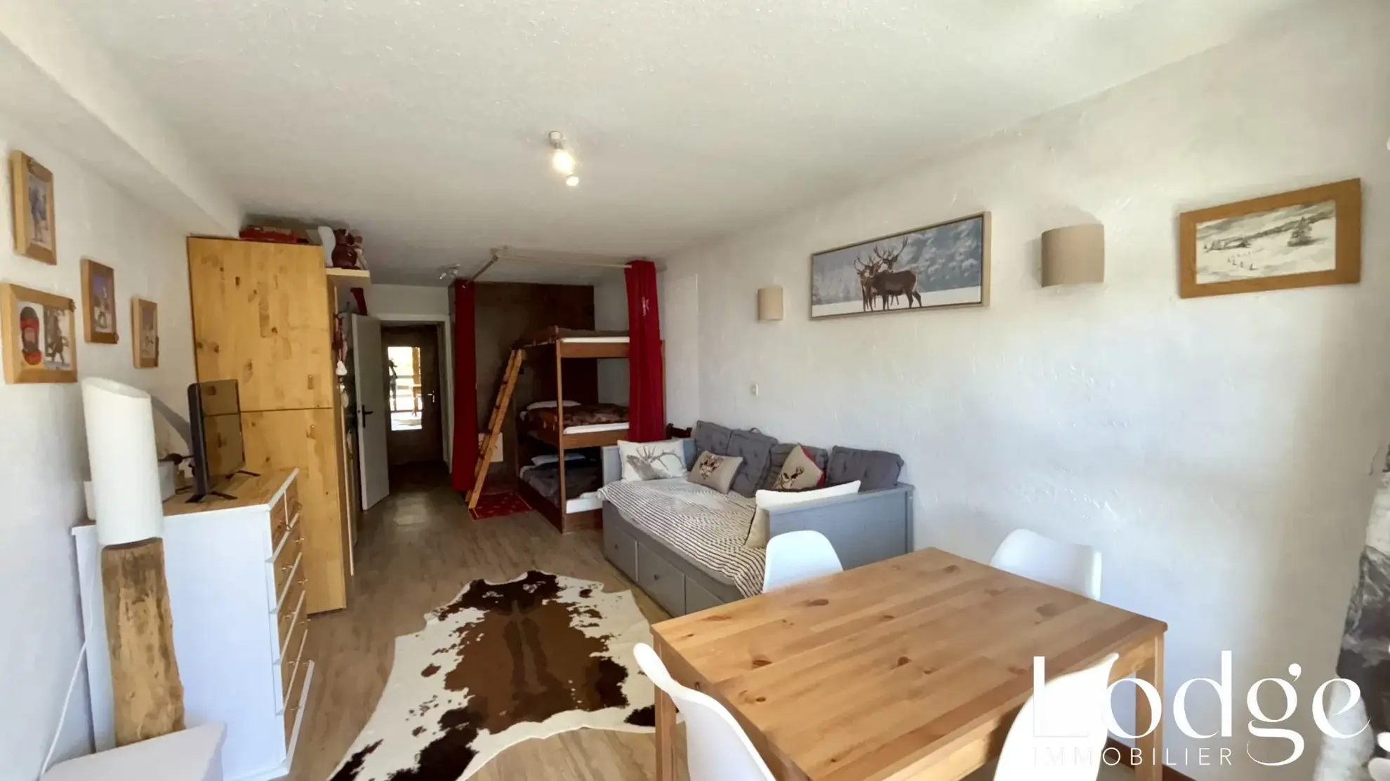 Vente Spacieux Studio face aux Pistes à Montgenèvre avec Balcon Sud-Est 