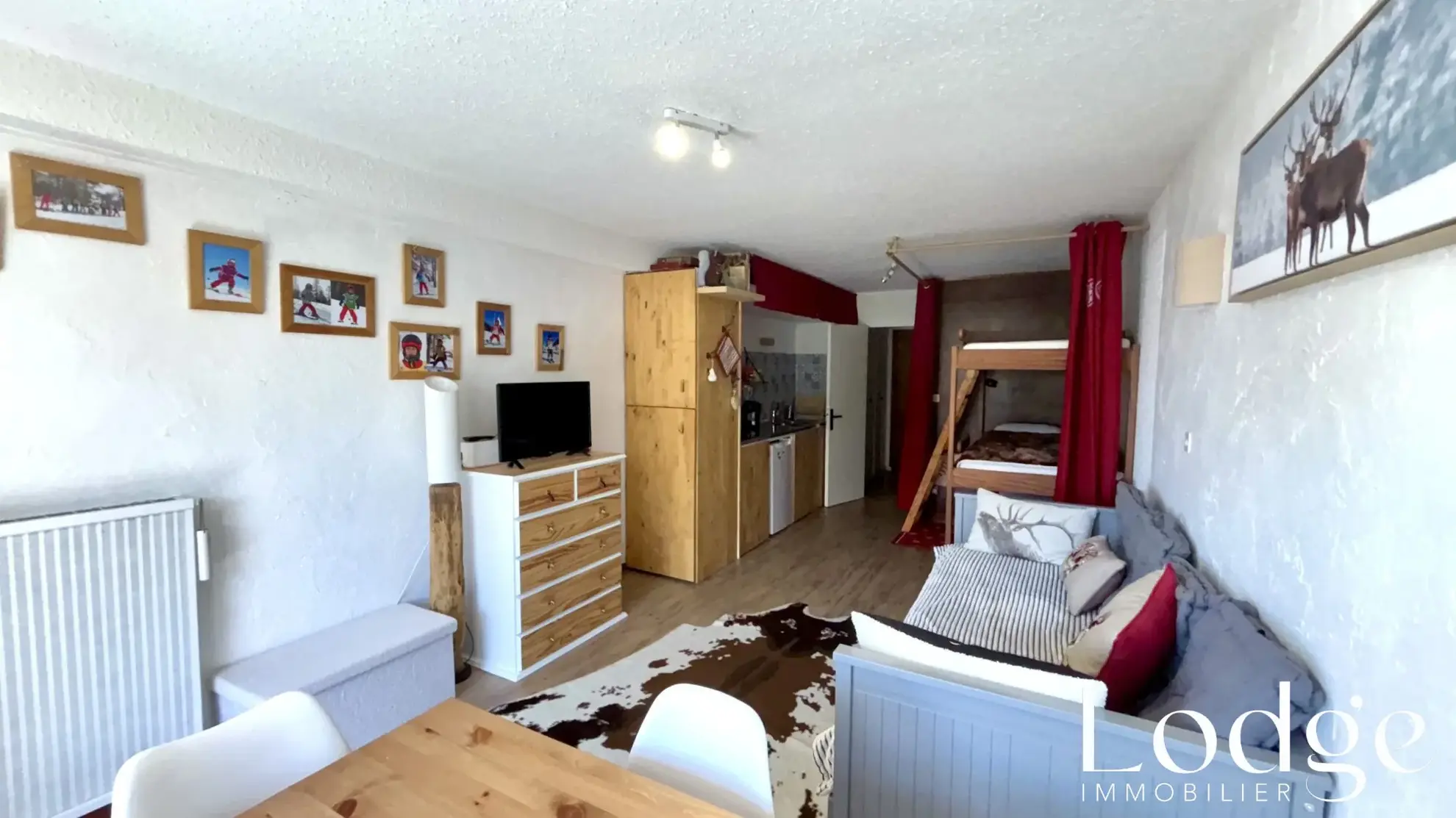Vente Spacieux Studio face aux Pistes à Montgenèvre avec Balcon Sud-Est 