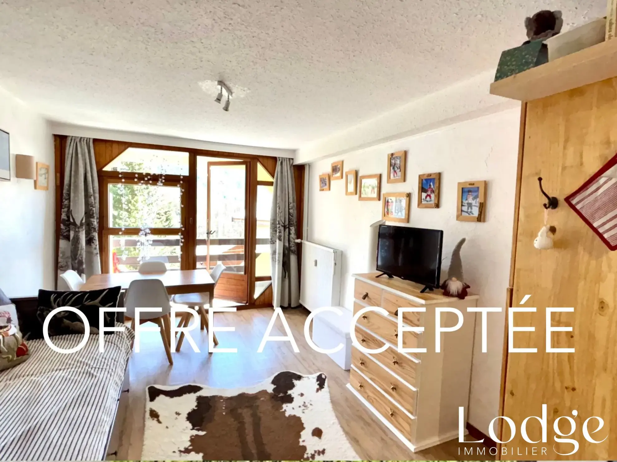 Vente Spacieux Studio face aux Pistes à Montgenèvre avec Balcon Sud-Est 